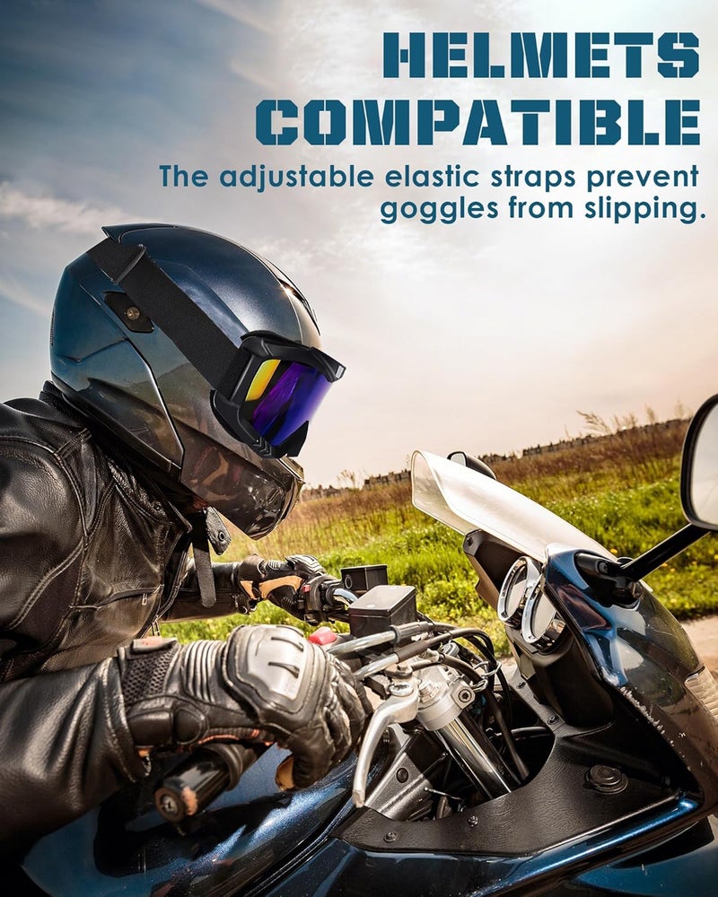 OXG Store Motorcycle Goggles - ATV & Dirt Bike Goggles with UV400 Dustproof Lens for Adults & Youth - Image 4
